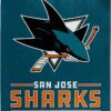 San Jose Sharks Blanket 50×60 Raschel Interference Design