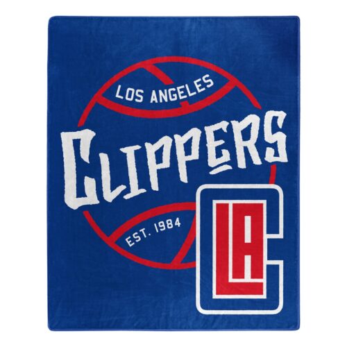 Los Angeles Clippers Blanket 50×60 Raschel Blacktop Design – Special Order