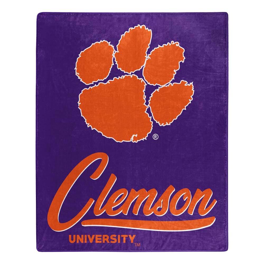 Clemson Tigers Blanket 50×60 Raschel Signature Design Clemson Tigers Blanket 50×60 Raschel Signature Design