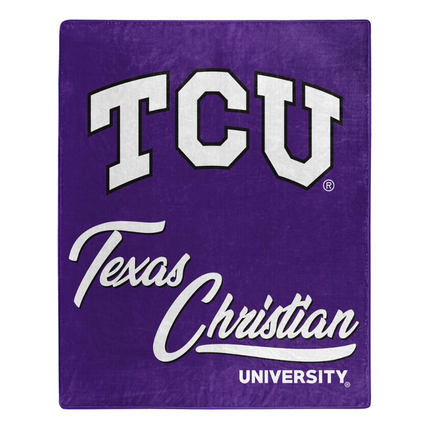TCU Horned Frogs Blanket 50×60 Raschel Signature Design TCU Horned Frogs Blanket 50×60 Raschel Signature Design