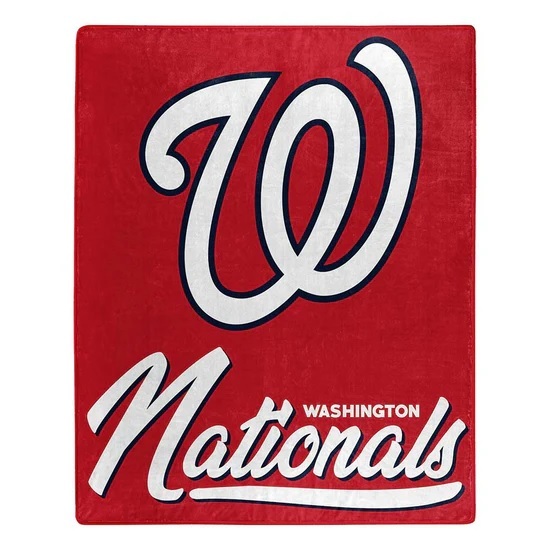 Washington Nationals Blanket 50×60 Raschel Signature Design Washington Nationals Blanket 50×60 Raschel Signature Design