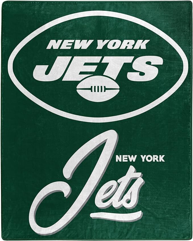 New York Jets Blanket 50×60 Raschel Signature Design New York Jets Blanket 50×60 Raschel Signature Design