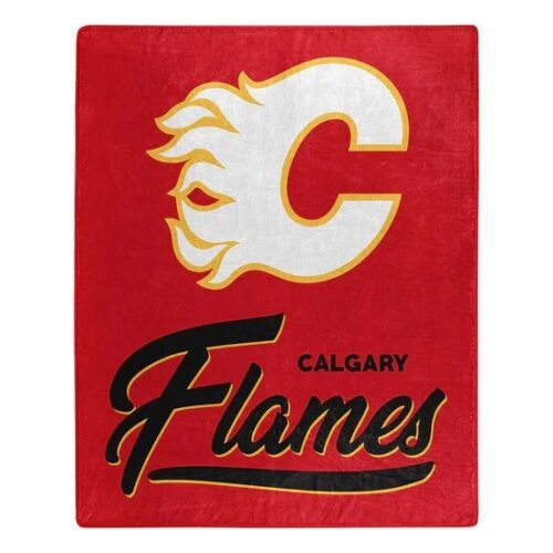 Calgary Flames Blanket 50×60 Raschel Signature Design