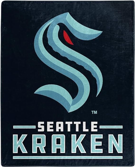 Seattle Kraken Blanket 50×60 Raschel Signature Design Seattle Kraken Blanket 50×60 Raschel Signature Design