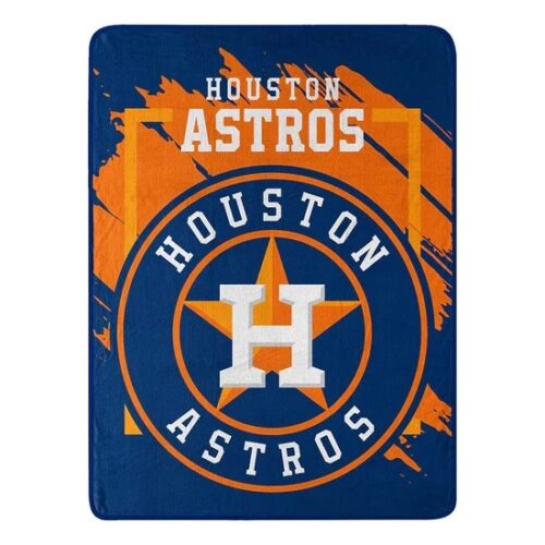 Houston Astros Blanket 46×60 Micro Raschel Dimensional Design Rolled