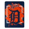 Detroit Tigers Blanket 46×60 Micro Raschel Dimensional Design Rolled