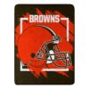 Cleveland Browns Blanket 46×60 Micro Raschel Dimensional Design Rolled