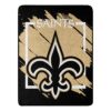 New Orleans Saints Blanket 46×60 Micro Raschel Dimensional Design Rolled