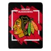 Chicago Blackhawks Blanket 46×60 Micro Raschel Dimensional Design Rolled