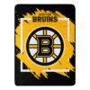 Boston Bruins Blanket 46×60 Micro Raschel Dimensional Design Rolled