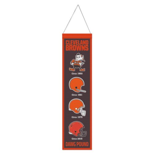 Cleveland Browns Banner Wool 8×32 Heritage Evolution Design