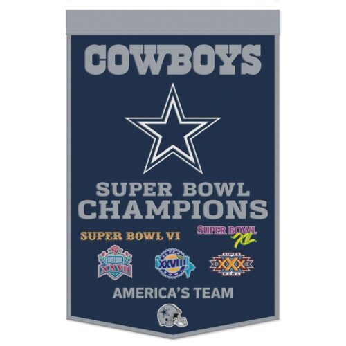Dallas Cowboys Banner Wool 24×38 Dynasty Champ Design