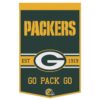Green Bay Packers Banner Wool 24×38 Dynasty Slogan Design – Special Order