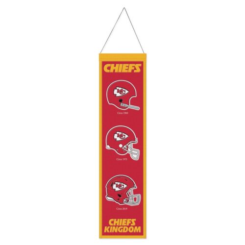 Kansas City Chiefs Banner Wool 8×32 Heritage Evolution Design