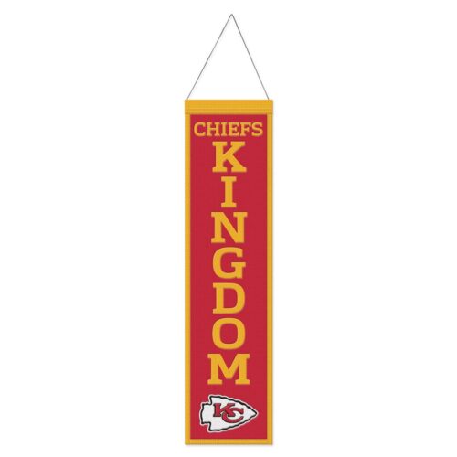 Kansas City Chiefs Banner Wool 8×32 Heritage Slogan Design – Special Order
