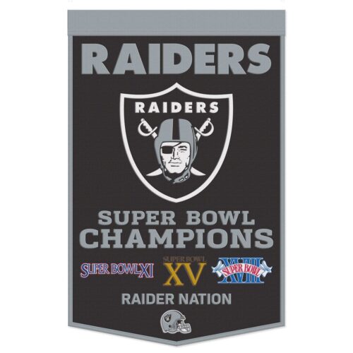 Las Vegas Raiders Banner Wool 24×38 Dynasty Champ Design