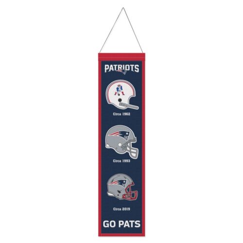 New England Patriots Banner Wool 8×32 Heritage Evolution Design