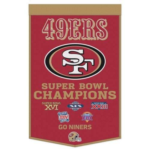 San Francisco 49ers Banner Wool 24×38 Dynasty Champ Design