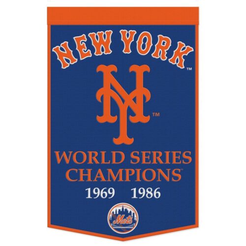 New York Mets Banner Wool 24×38 Dynasty Champ Design – Special Order