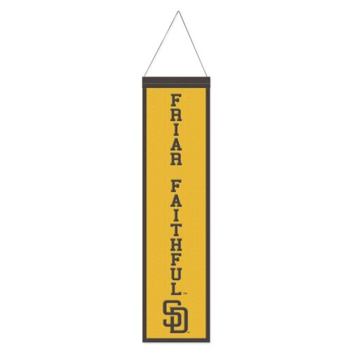 San Diego Padres Banner Wool 8×32 Heritage Slogan Design – Special Order