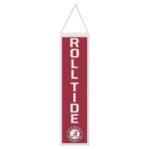 Alabama Crimson Tide Banner Wool 8×32 Heritage Slogan Design – Special Order