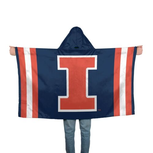 Illinois Fighting Illini Hoodie Flag