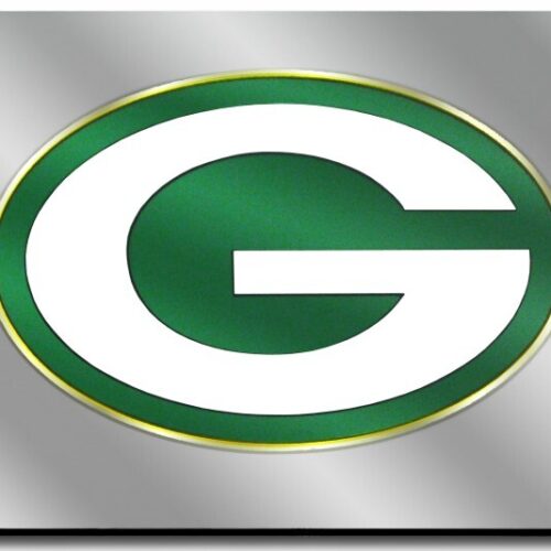 Green Bay Packers License Plate Laser Cut Silver