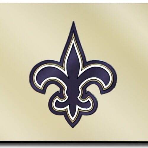 New Orleans Saints License Plate Laser Cut Gold