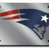 New England Patriots License Plate Laser Cut Silver
