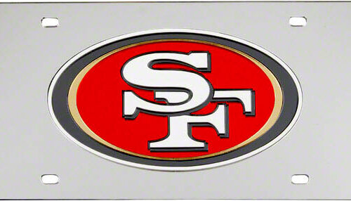 San Francisco 49ers License Plate Laser Cut Silver