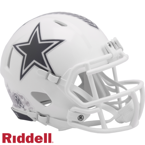 Dallas Cowboys Helmet Riddell Replica Mini Speed Style Salute To Service 2024