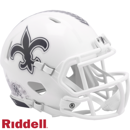 New Orleans Saints Helmet Riddell Replica Mini Speed Style Salute To Service 2024