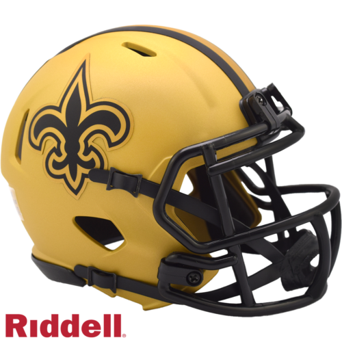 New Orleans Saints Helmet Riddell Replica Mini Speed Style Rave Alternate