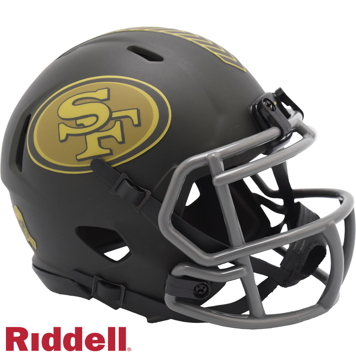 San Francisco 49ers Helmet Riddell Replica Mini Speed Style Salute To Service 2025 San Francisco 49ers Helmet Riddell Replica Mini Speed Style Salute To Service 2025
