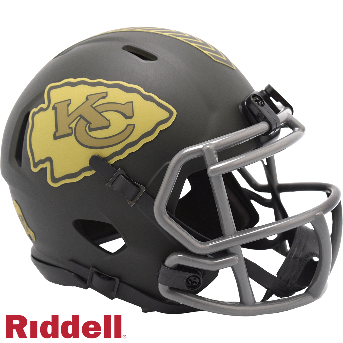 Kansas City Chiefs Helmet Riddell Replica Mini Speed Style Salute To Service 2025 Kansas City Chiefs Helmet Riddell Replica Mini Speed Style Salute To Service 2025