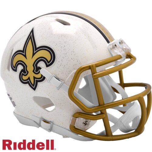 New Orleans Saints Helmet Riddell Replica Mini Speed Style On-Field Alternate 2025