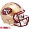 San Francisco 49ers Helmet Riddell Replica Mini Speed Style 1996-2008 T/B