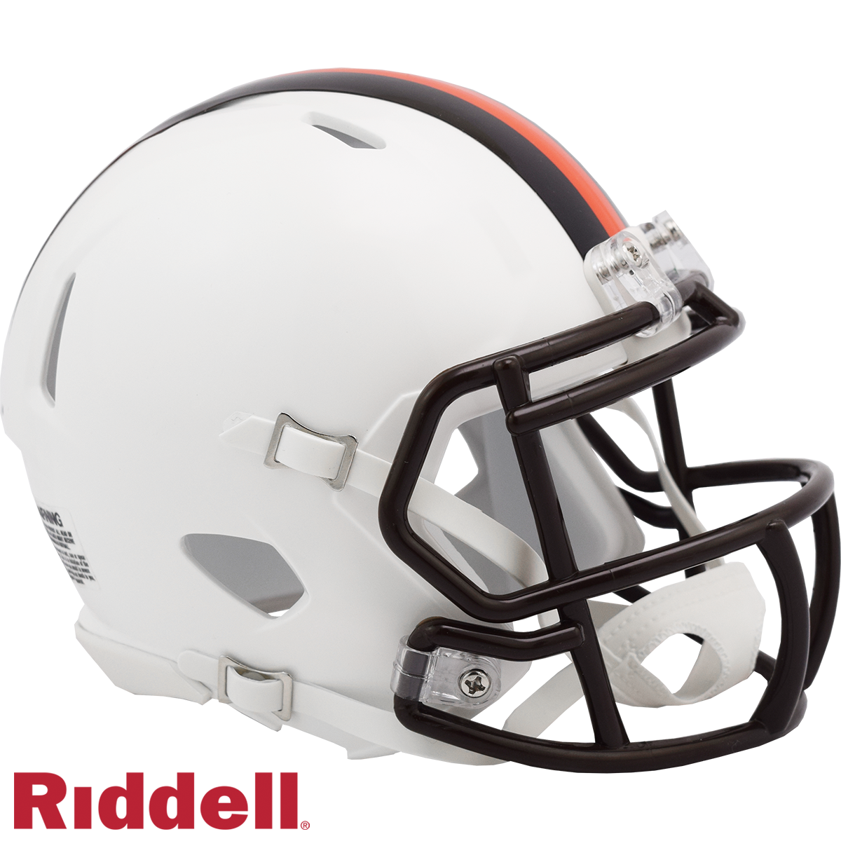 Cleveland Browns Helmet Riddell Replica Mini Speed Style On-Field Alternate 2023 White Out Cleveland Browns Helmet Riddell Replica Mini Speed Style On-Field Alternate 2023 White Out