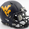 West Virginia Mountaineers Helmet Riddell Replica Mini Speed Style Satin