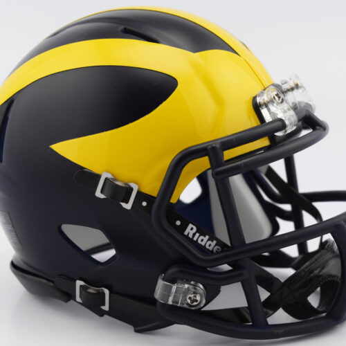 Michigan Wolverines Helmet Riddell Replica Mini Speed Style Painted Design