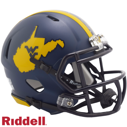 West Virginia Mountaineers Helmet Riddell Replica Mini Speed Style Country Roads 2023