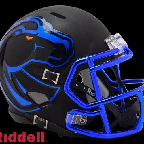Boise State Broncos Helmet Riddell Replica Mini Speed Style Matte Black 2024