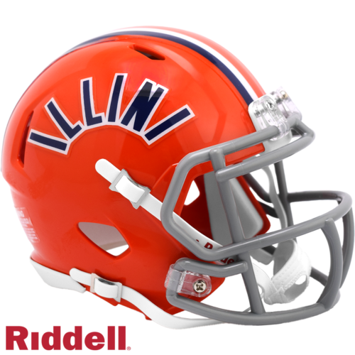 Illinois Fighting Illini Helmet Riddell Replica Mini Speed Style Arched Illini T/B