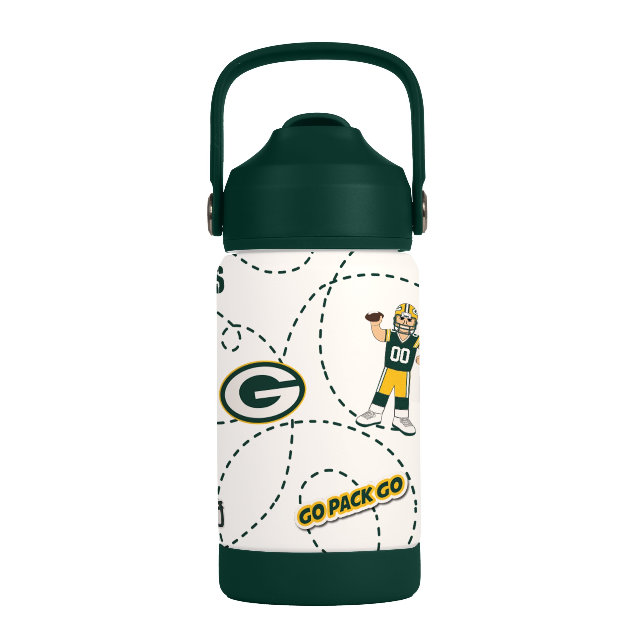 Green Bay Packers Kids Bottle 12oz Stainless Steel Mascot Green Bay Packers Kids Bottle 12oz Stainless Steel Mascot