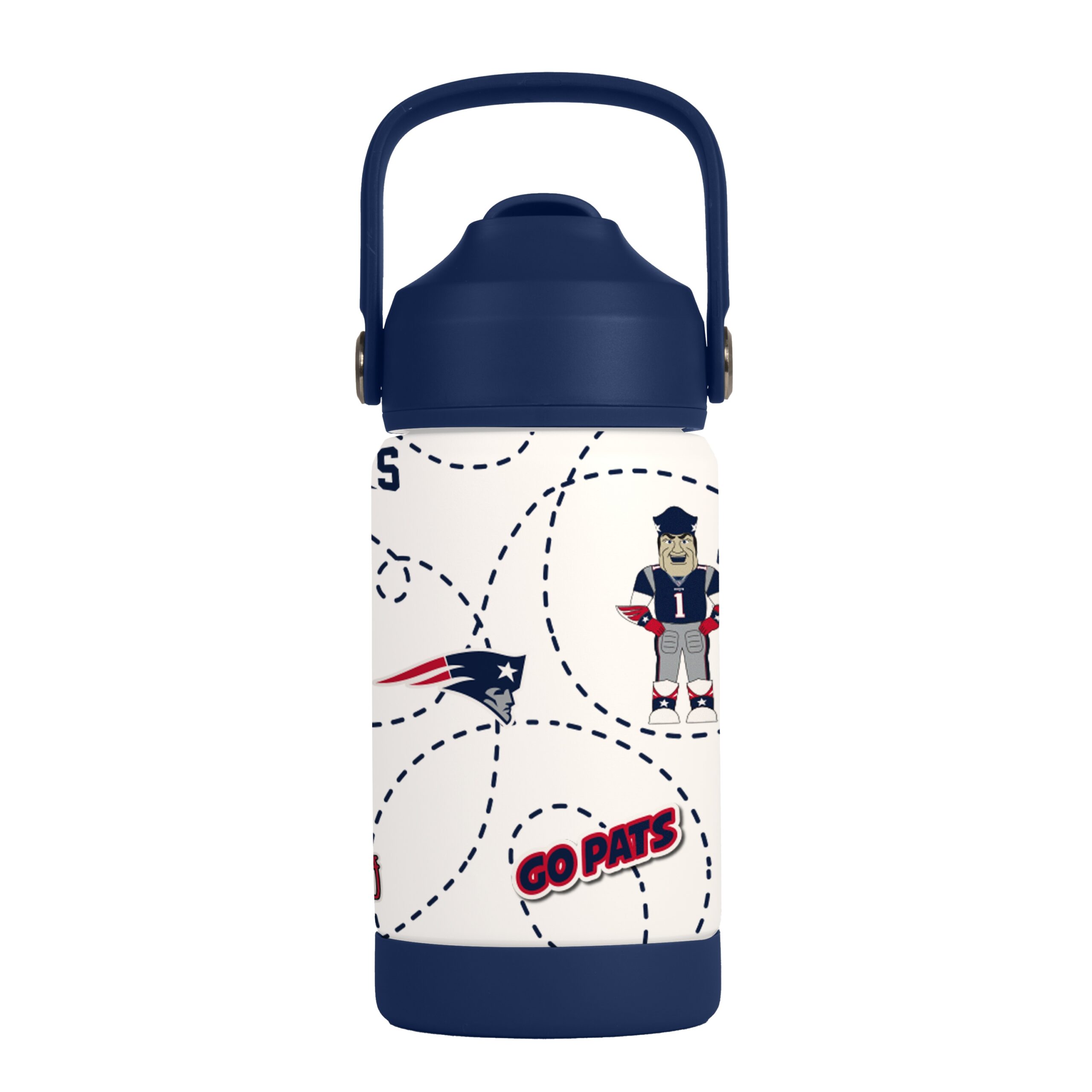 New England Patriots Kids Bottle 12oz Stainless Steel Mascot New England Patriots Kids Bottle 12oz Stainless Steel Mascot