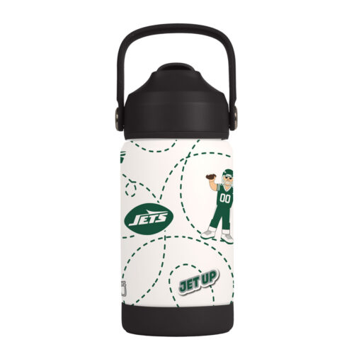 New York Jets Kids Bottle 12oz Stainless Steel Mascot