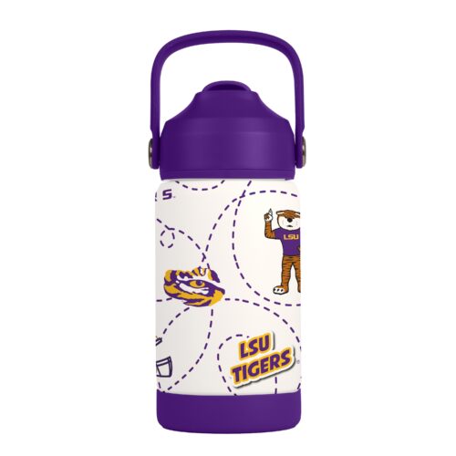 LSU Tigers Kids Bottle 12oz Stainless Steel Mascot