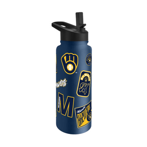 Milwaukee Brewers Quencher Bottle 34oz Stainless Steel Dreamweave