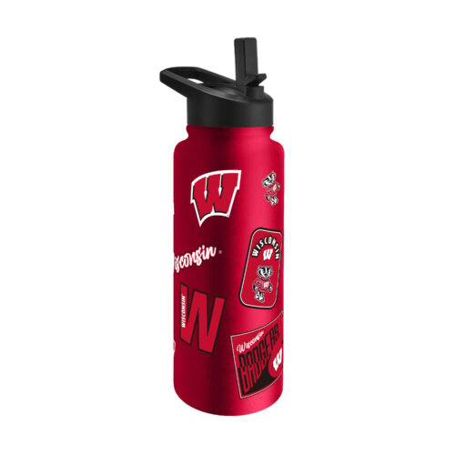 Wisconsin Badgers Quencher Bottle 34oz Stainless Steel Dreamweave